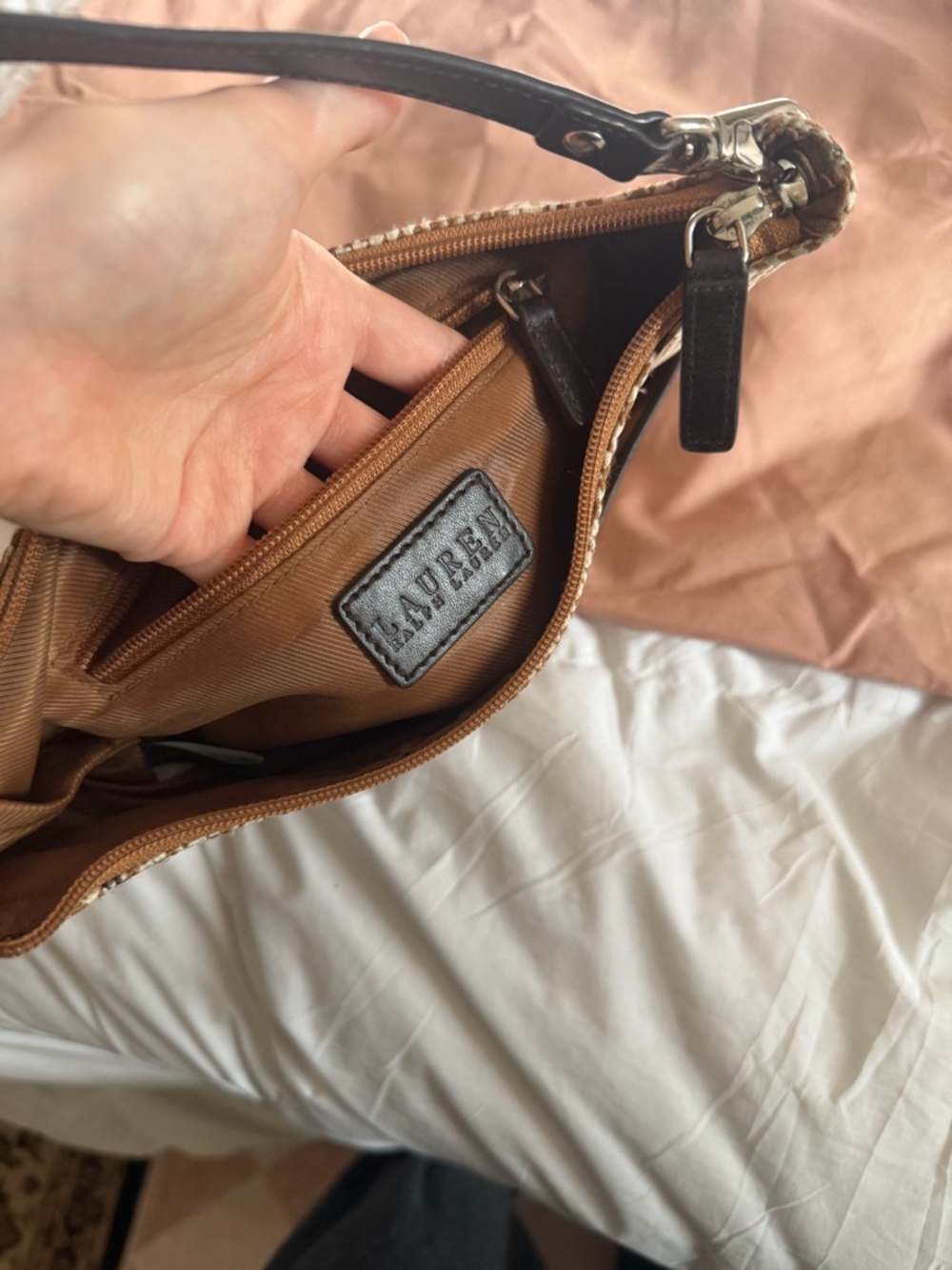 Ralph Lauren Houndstooth Shoulder Bag - Picture 5 of 5